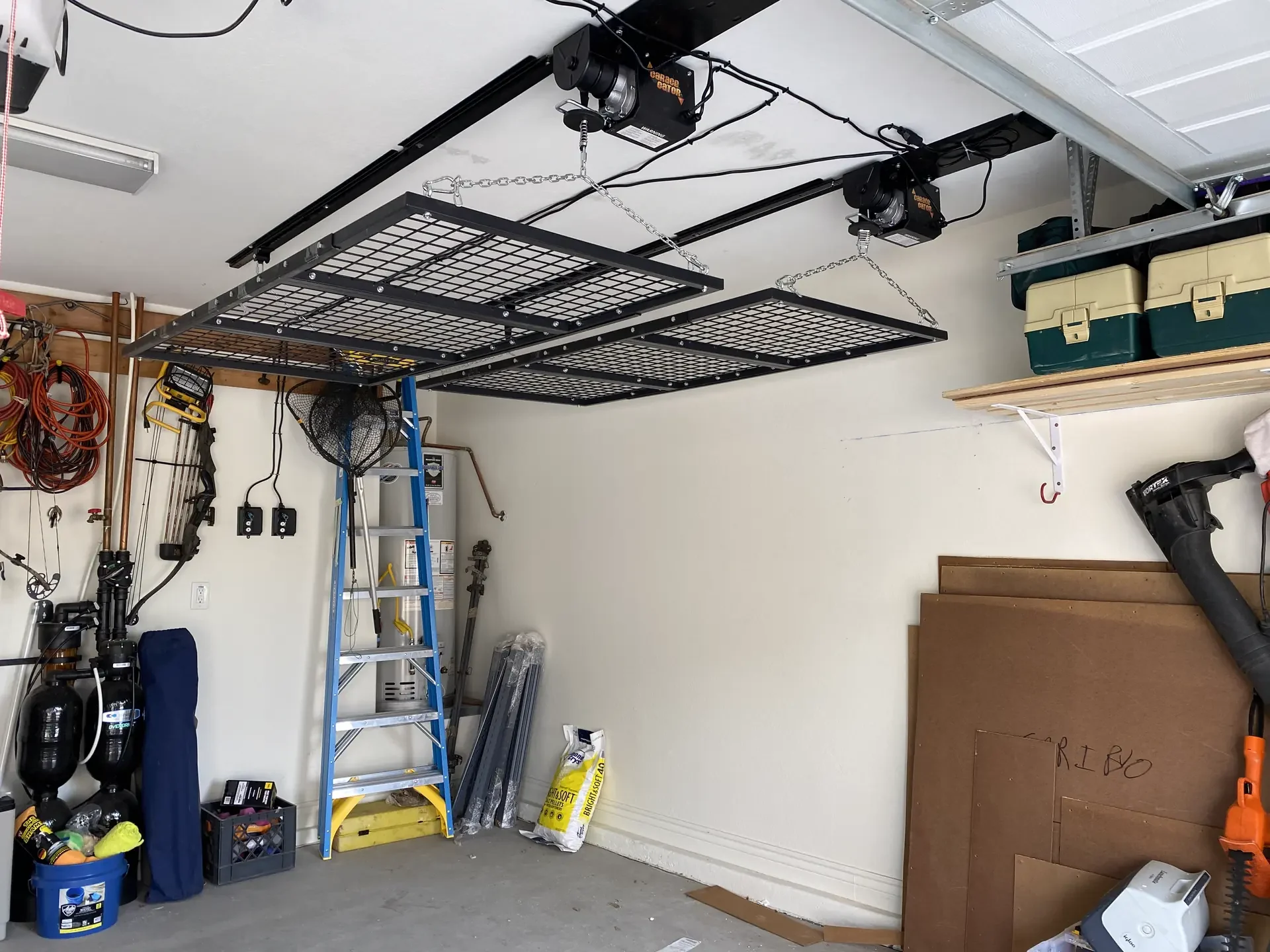 Queen Creek Garage Motorized Ceiling Lifts for Easy Storage