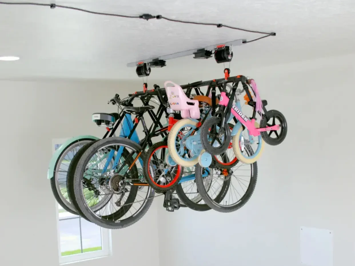 Queen Creek Garage Motorized Ceiling Lifts for Easy Storage