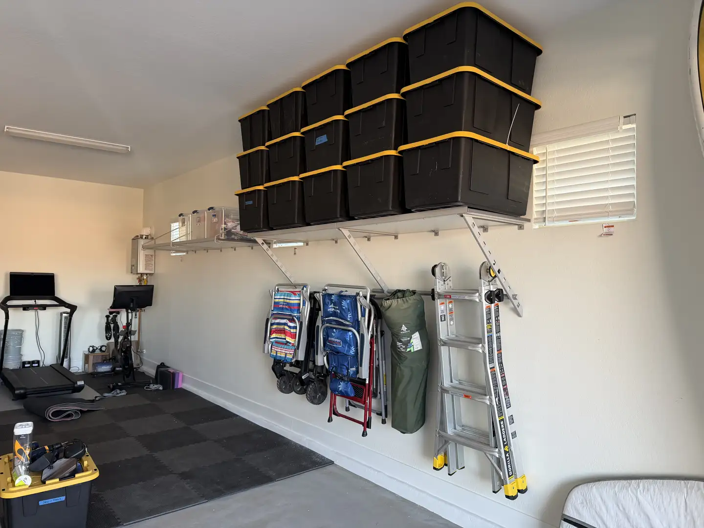 Queen Creek Garage Maximizes High Ceilings with Overhead Storage